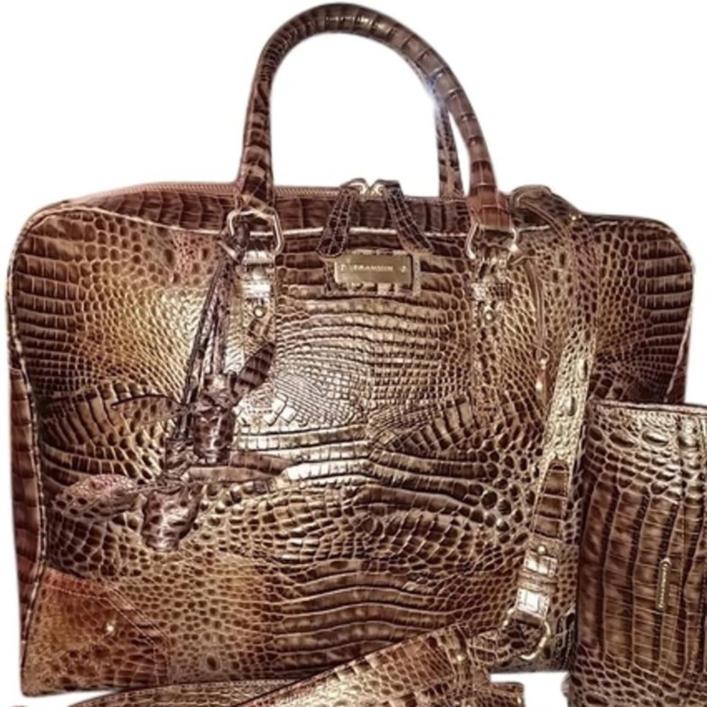 NWOT Brahmin Bronze Pecan Melbourne Business Tote